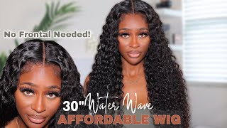 BEST AFFORDABLE 30 INCH WATER WAVE CURLY WIG FOR BEGINNERS  Easy Closure Wig Install  Reshine Hair [upl. by Noam248]