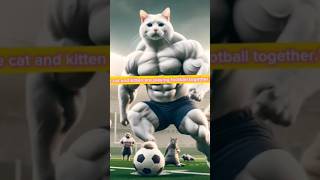 quotBodybuilder Cat’s Epic Battle Playing Football Saving the Kitten📸😱 cute cat kitten shorts ai [upl. by Adierf288]