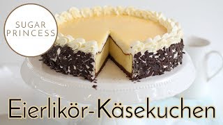 Schneller EierlikörKäsekuchen mit Sahne und Keksboden  Rezept von Sugarprincess [upl. by Booker]