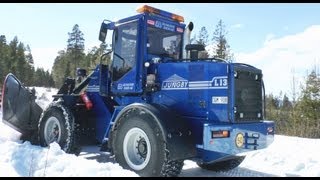 Wheel loader Ljungby L13  Snow plowing [upl. by Asikal]