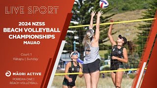 NZ Secondary School Beach Volleyball Championships 2024  Day 2  Court 1 [upl. by Sells]