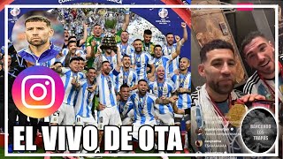 LOS FESTEJOS DE LA SELECCIÓN  COPA AMERICA 2024  EL VIVO DE OTAMENDI  ARGENTINA CAMPEÓN [upl. by Naghem74]