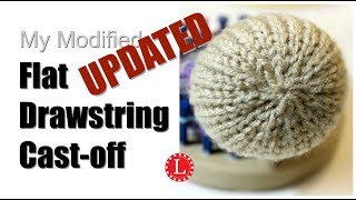 LOOM KNITTING Castoff Flat Drawstring Hack for Hats and Toys on Round Loom  Loomahat [upl. by Ralat]