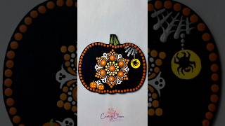 Mandala Dot Painting Ghosts and Pumpkins pumpkin october halloweenart mandaladots tutorial [upl. by Alil]