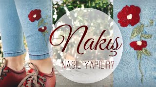 NAKIŞ NASIL YAPILIR   NAKIŞ ÖZELLİĞİ OLMAYAN MAKİNEDE NAKIŞA DAİR HER ŞEY  PANTOLON YENİLEME [upl. by Annaear]