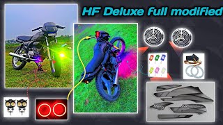 HF Deluxe Full Modified All hfdeluxe modified फ चएफ डीलक्स फुल मोडिफिकेशन light bike mein [upl. by Nightingale]