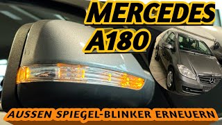 Mercedes A180 Außenspiegel Blinker Erneuern  Spielgel Blinker Reparatur  Wie Mercedes a180 Blinker [upl. by Poyssick]