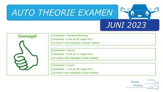 Compleet auto theorie examen juli 2023 [upl. by Lledal129]