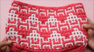 interlocking motif hati part 2 misyelshin crochet [upl. by Alyhs720]