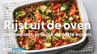 Rijstschotel uit de oven met tomaat artisjok en witte bonen  Recept  Allerhande [upl. by Koeppel145]