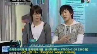 ENG  SPA Donghae loves skinship with Eunhyuk  EunHae busted by Sungmin [upl. by Baxter]