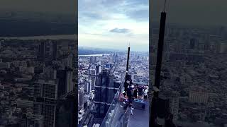 Bangkok Thailand at the highest point Mahanakhon SkyWalk [upl. by Eerased]