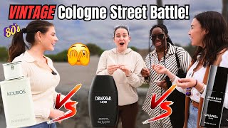 FRAGRANCE STREET BATTLE KOUROS VS DRAKKAR NOIR VS ANTAEUS Most ICONIC 80s Colognes  WOMEN REACT [upl. by Gnouhc]