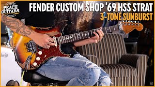 Fender Custom Shop 69 HSS Strat  Super Heavy Relic 3Tone Sunburst [upl. by Sakiv20]