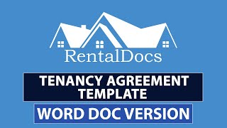 UK Tenancy Agreement Template Word Doc [upl. by Allehs638]