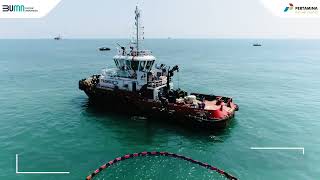 Drill Oil Spill Response OSR Marine Port Tuban [upl. by Ykcub]