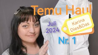 Temu Haul Nr 1 im Juli 2024 🛍️ Klamotten Bastelsachen Aufbewahrung temu temuhaul haulvideo haul [upl. by Alberta]