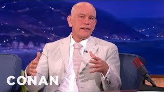 John Malkovich Hates The Sound Of His Own Voice  CONAN on TBS [upl. by Melisse]