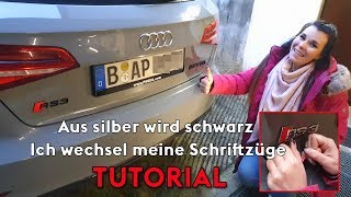 Aus silber wird schwarz Ich wechsel meine Schriftzüge TUTORIAL [upl. by Inaffets596]