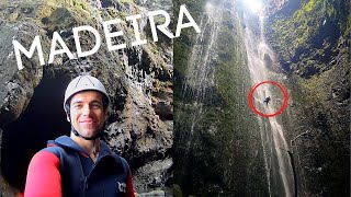 Madeira Island Extreme Canyoning  Climbing Down a 60m Waterfall I GoPro Experience [upl. by Aliuqehs]