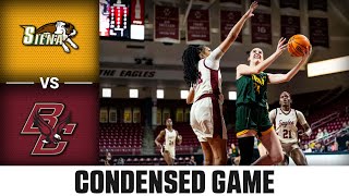 Siena vs Boston College Condensed Game  202324 ACC Women’s Basketball [upl. by Arno915]