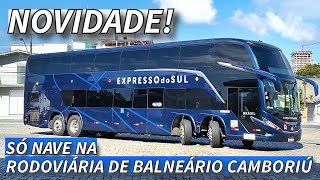 MOVIMENTO na RODOVIÁRIA de BALNEÁRIO CAMBORIÚ  G8 DD da CATARINENSE e EXPRESSO DO SUL [upl. by Mattson]