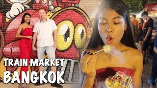 Best Night Market In Bangkok  Srinakarin Train Market [upl. by Anaira]