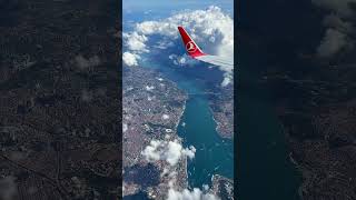 Turkish airline flying over istanbul shorts shortsfeed [upl. by Weidar]