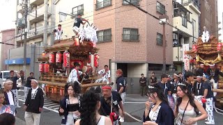 R681 生野 清見原神社夏祭り 今里新地 だんじり曳行片江・中川 20240801木 [upl. by Audris]