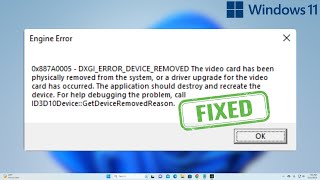 How To Fix DXGI Error Device Removed Error  Solve DXGIERRORDEVICEREMOVED Error [upl. by Inaffyt]