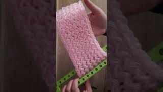 Knitting loom a scarf scarf knitting crochet loom knittingloomeljammari  النول المستطيل [upl. by Weitzman]