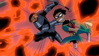 Robin and Slade Team Up  Teen Titans quotThe End  Part 2quot [upl. by Dlareme311]