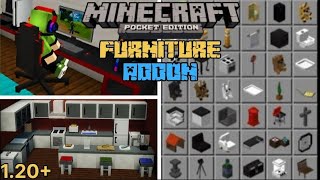 Furniture Mod For Minecraft PE 120 500 Furniture  🔥🔥Working Furniture Mod  PS Gamer RTX [upl. by Trever103]