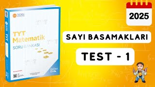 345 TYT MATEMATİK SORU BANKASI ÇÖZÜMLERİ  SAYI BASAMAKLARI  TEST 1  2025 [upl. by Adelric]