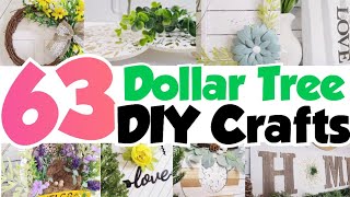 63 AMAZING Dollar Tree DIY Crafts For Home Decor [upl. by Allemac578]