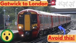 How to get from gatwick airport to london Gatwick Express review [upl. by Ahsiekan702]