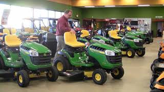 John Deere E 100 Series Lawn Tractors Buyers Guide [upl. by Cirdor]