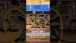 Brake applied and released on locomotive wheels train shorts [upl. by Suneya]