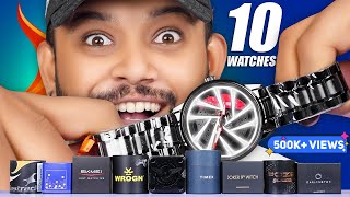 10 Best Budget Watch for College 🔥 Men Watch Haul Review 2024  Timex Fastrack Skmei  One Chance [upl. by Ogait908]