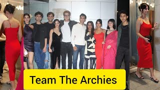 Team The Archies Suhana Khan Khushi Kapoor agastyananda And Rest Star Cast 🤗🤗 [upl. by Asiul]