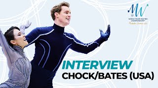 Interview Madison ChockEvan Bates USA  Montpellier 2022  WorldFigure [upl. by Oelak]