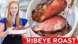 Easy Garlic amp Herb Ribeye Roast Beef Recipe  Perfect for holidays [upl. by Eixirt932]