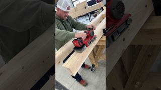 Trying out the ​⁠einhellcanada cordless belt sander on these beams after glue up woodworking [upl. by Eissel]