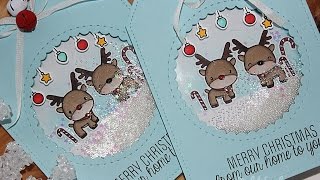 Handmade Holiday 2016  Mama Elephant Reindeer Shaker Tags [upl. by Odnalref380]