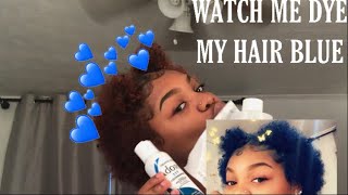 DYING MY HAIR BLUE WITHOUT BLEACH‼️💙color remover used [upl. by Benia196]