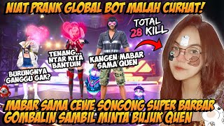 NIAT PRANK GLOBAL PAKE TAMPILAN BOT GOMBALIN CEWE SONGONG BUAT BUJUK QUEN SAMBIL RATAIN 12 SERVER [upl. by Waller]