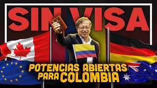 Los 7 países POTENCIAS que NO EXIGEN VISA a COLOMBIA [upl. by Gillett98]