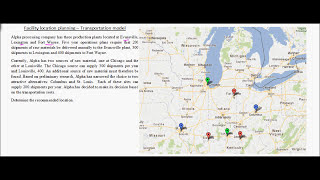 Facility location planning  Example 2  Transportation model [upl. by Fabio]