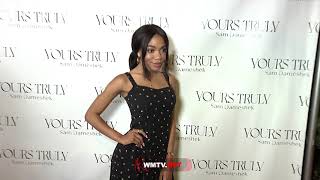 Teala Dunn arrives at Sam Damesheks Yours Truly book Release party [upl. by Ahsinaw]