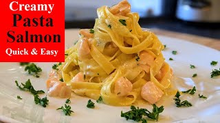 Pasta with Salmon Recipe  If you like Pasta and Salmon You will Love this dish [upl. by Aivato]